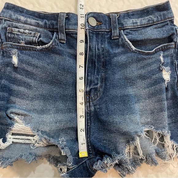 SO Distressed Denim Women's Shorts High Rise Vintage Stretch Mom Shorts 9 29W - Picture 9 of 10